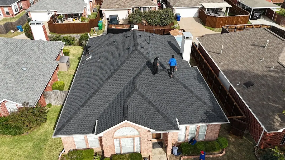 Slate & Tile Roof Repair work in progress on a California City property